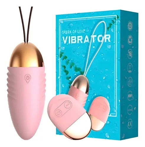 Huevo Vibrador Rosa Multifrecuencia (10) | Discreto | Control Inalambrico | Funciona con Pilas AAA