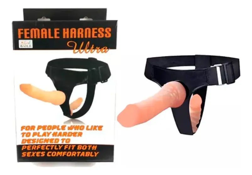 Arnés Doble Ultra Female Silicona – Conexión Total y Placer Compartido | Cinturón con dildo doble | Lesbiana Lesbico