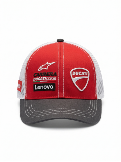 Gorra Oficial Ducati Corse "Team Edition" – Red, White & Black – Patrocinadores Oficiales MotoGP