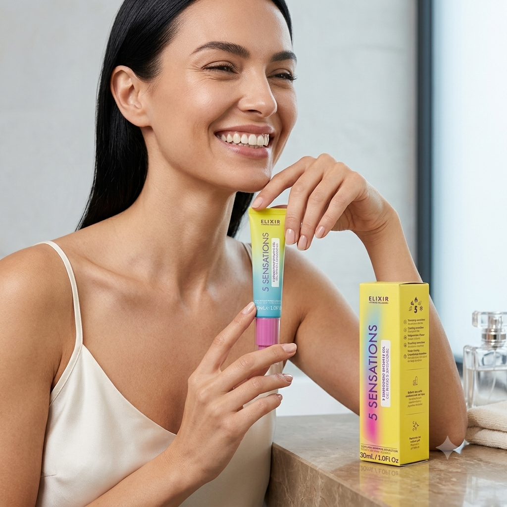Elixir 5 Sensations Frío - Caliente - Besable - Calmante - Lubricación de larga duración 30ml