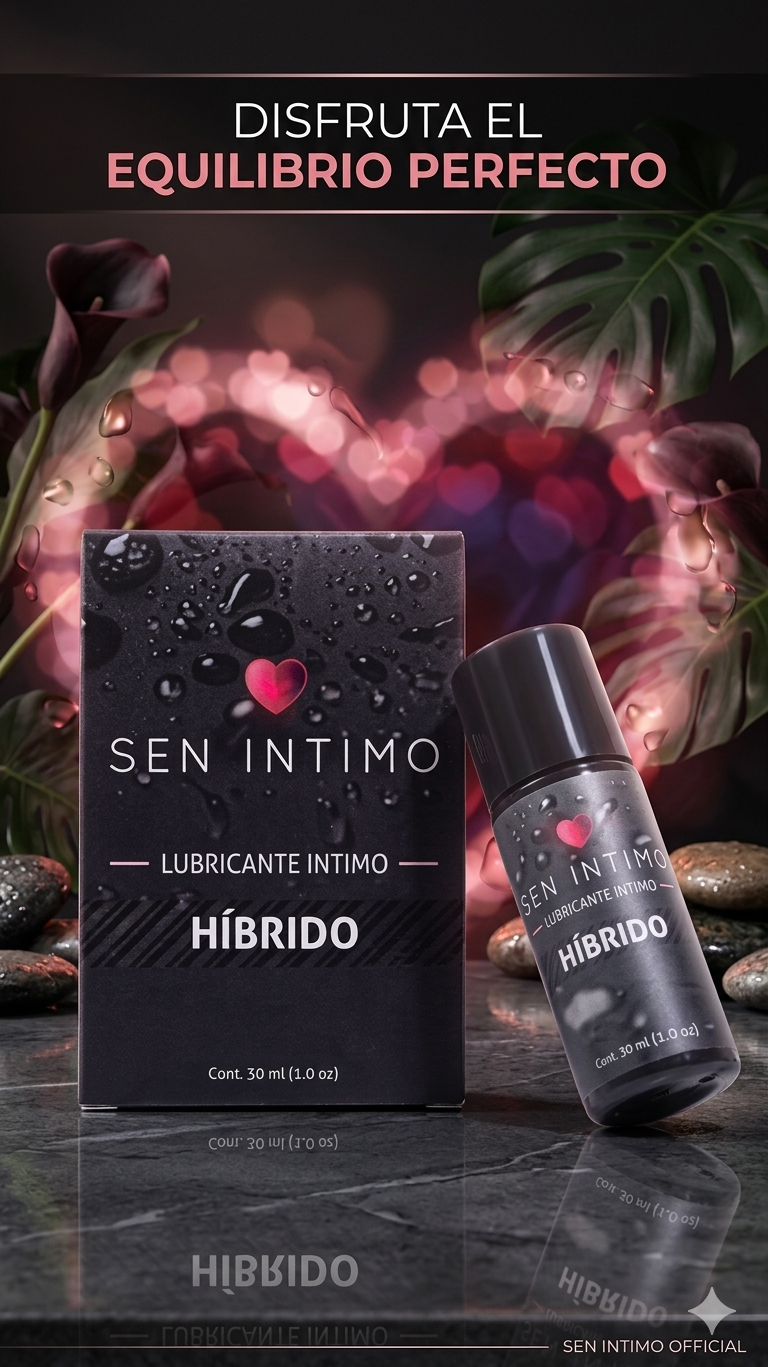 Lubricante Híbrido Sen Intimo 30ml Fórmula híbrida a base de agua y silicona natural