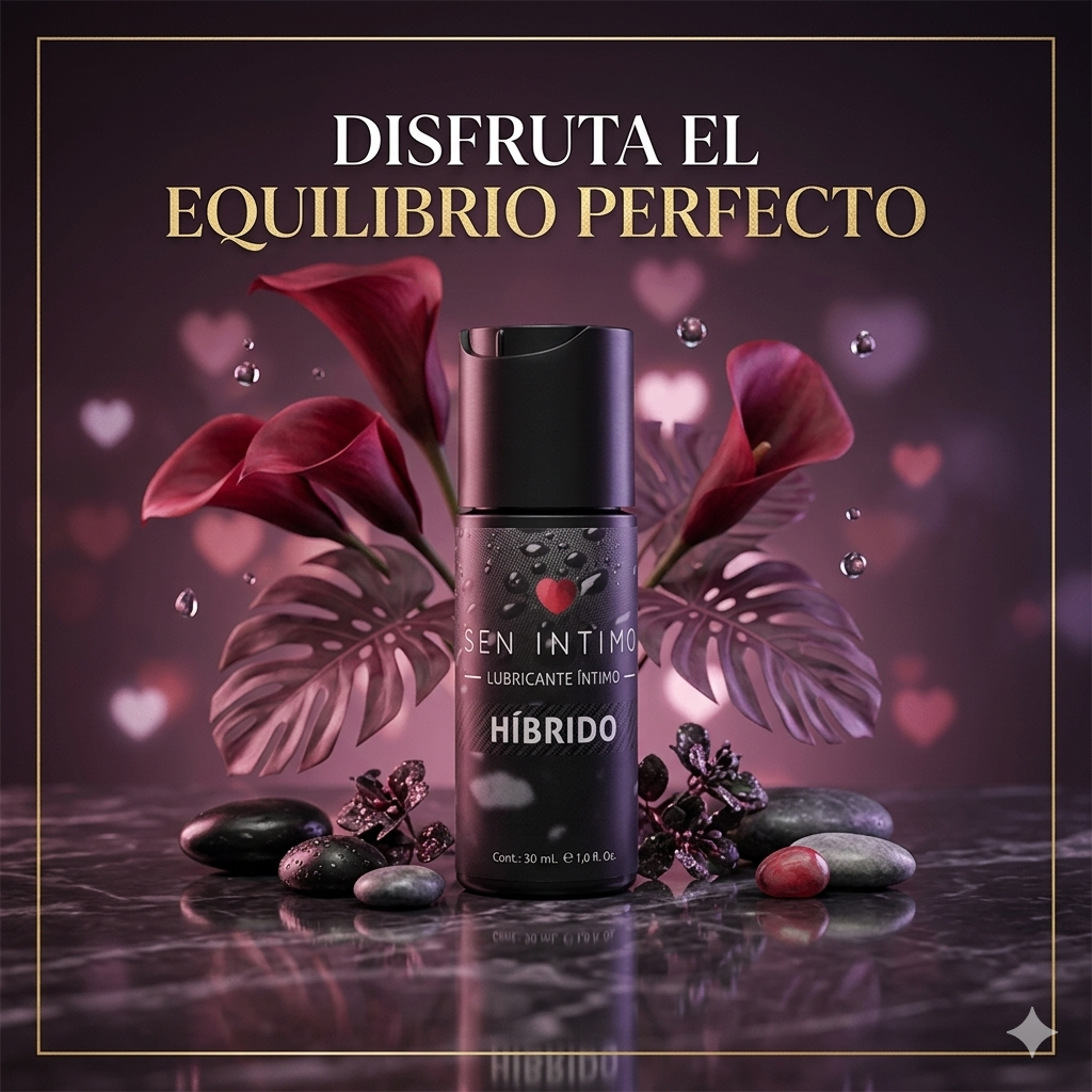 Lubricante Híbrido Sen Intimo 30ml Fórmula híbrida a base de agua y silicona natural