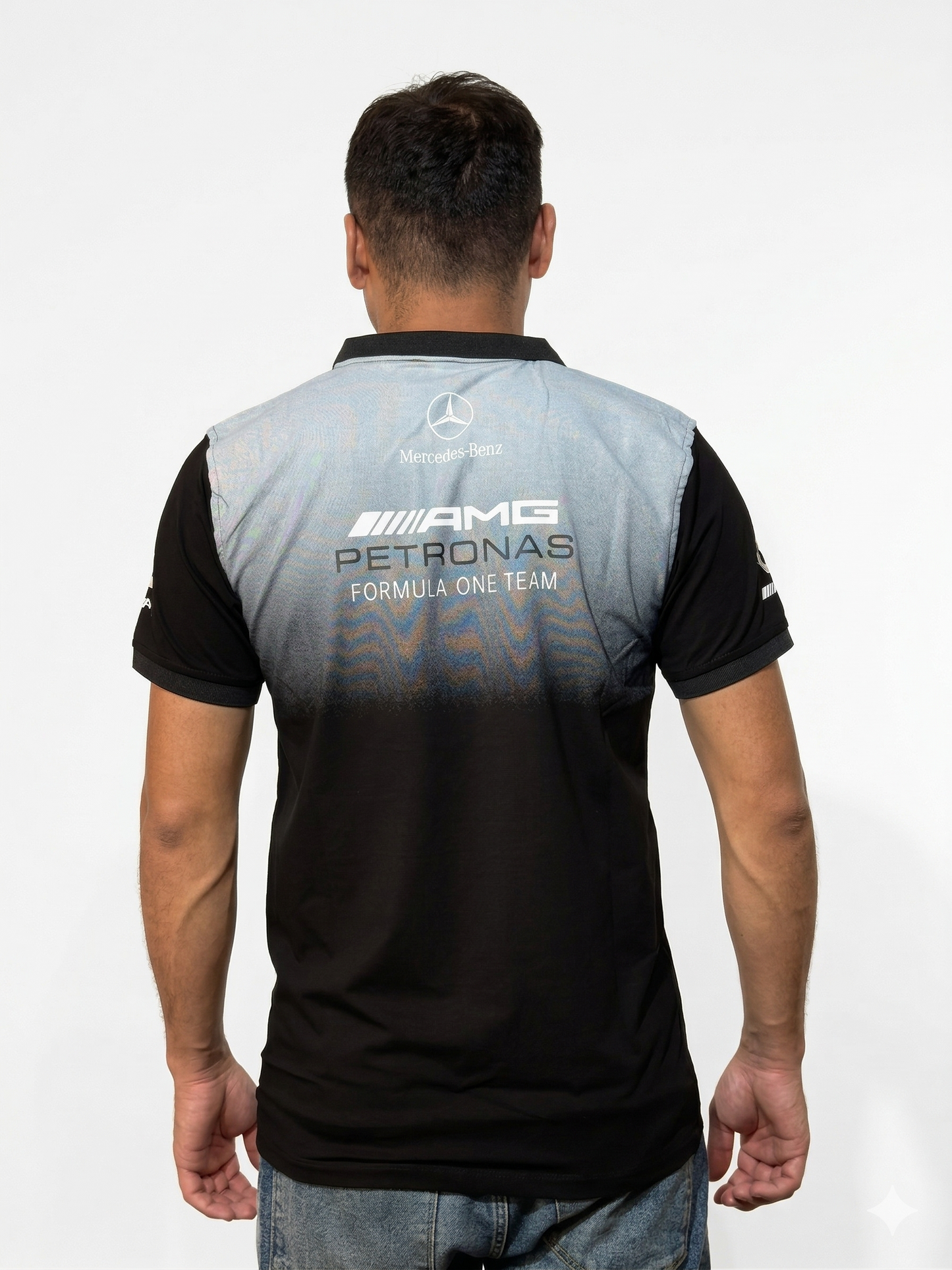 Camisa Polo Mercedes AMG F1 Team | Edición Especial Difuminado Gris