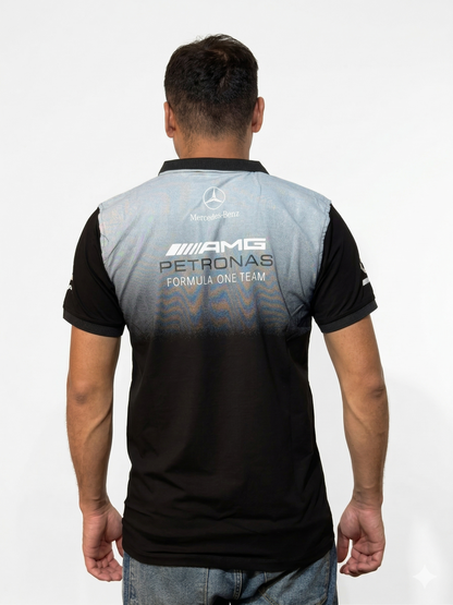 Camisa Polo Mercedes AMG F1 Team | Edición Especial Difuminado Gris