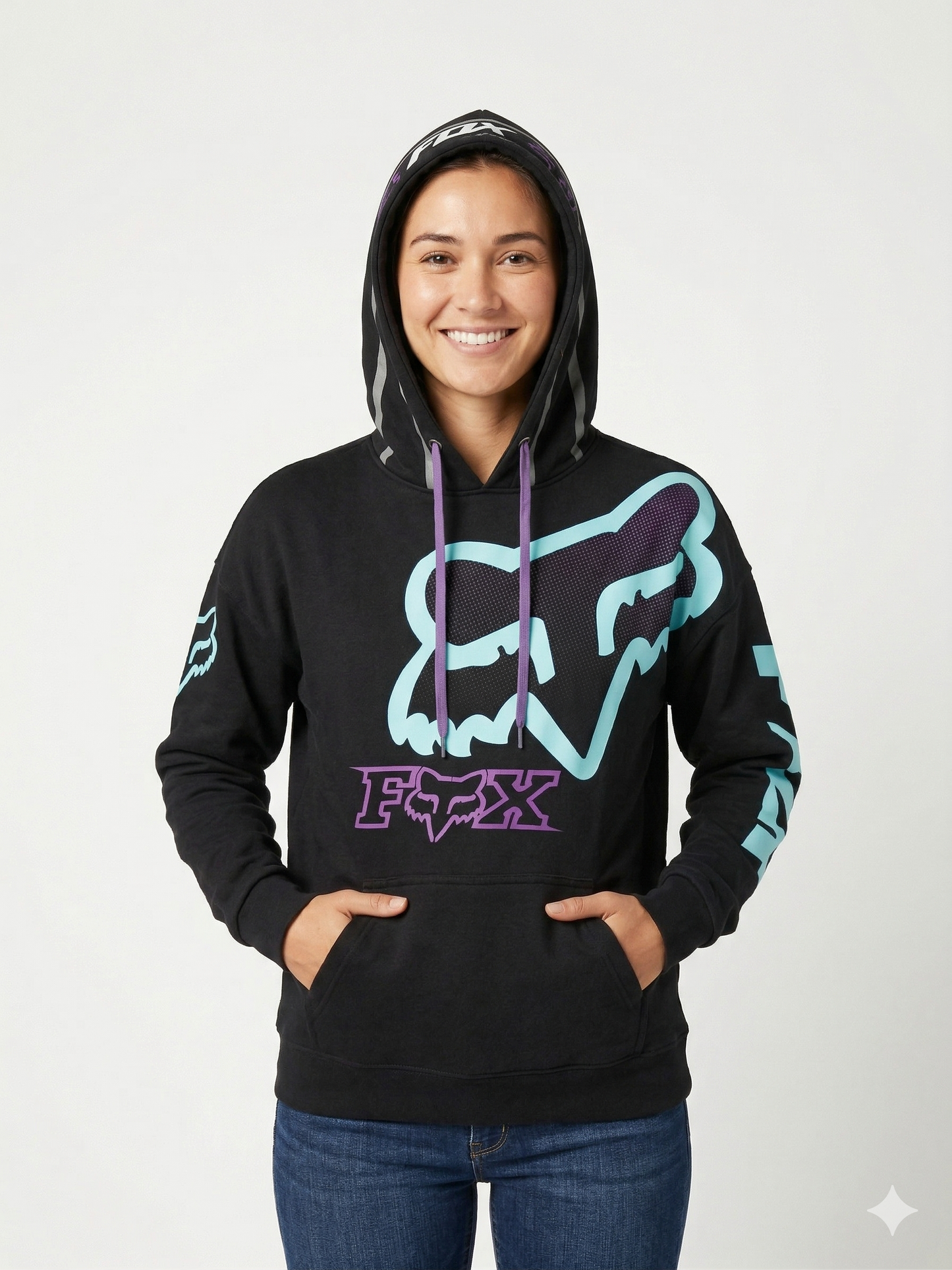 Hoodie Deportivo Fox Moto Style - Talla Única con Reflectivos 3M