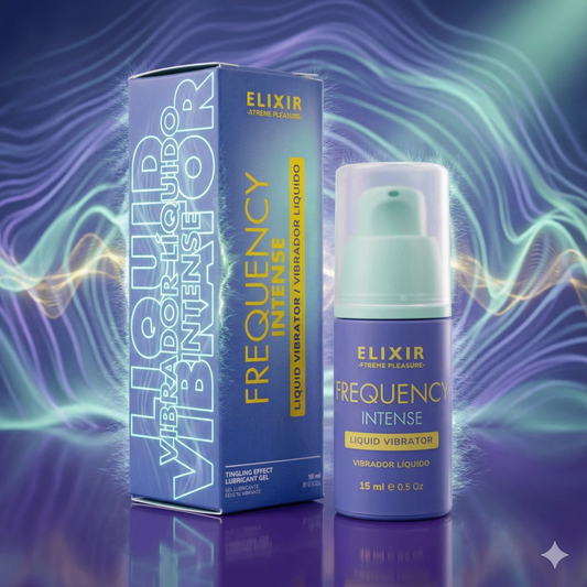 Vibrador Frequency Intense Elixir Lubricante intimo 15 ml 1 GOTA EN EL CLITORIS