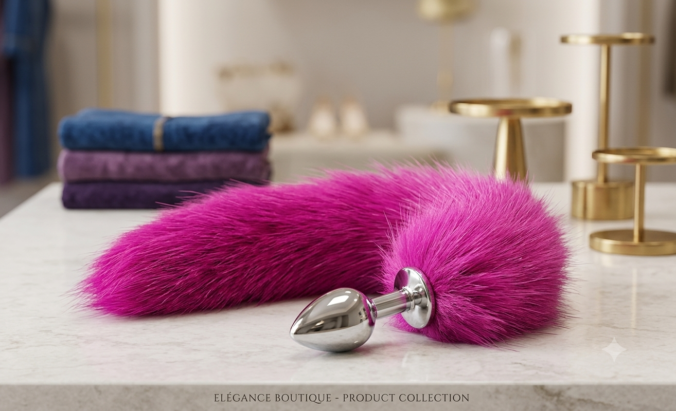 Cola Zorro Morada Plug de Acero Inoxidable | Talla S | Elegancia, Estilo y Placer Salvaje