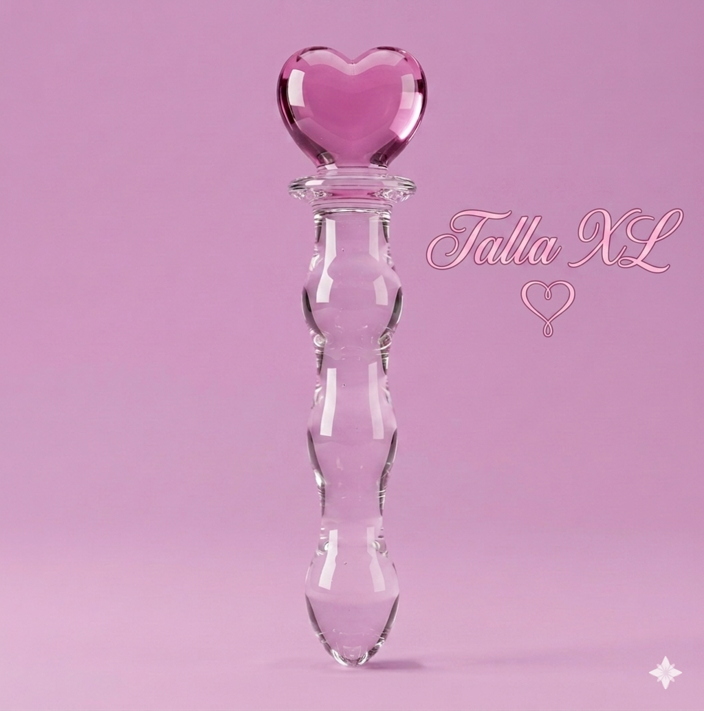 💎 Dildo de Cristal XL | Vidrio Altamente Resistente | 20 cm | Diseño Elegante