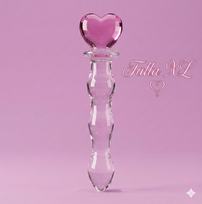 💎 Dildo de Cristal XL | Vidrio Altamente Resistente | 20 cm | Diseño Elegante
