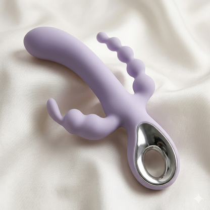 Vibrador Trento 3 en 1 Camtoyz - Clitoris Punto G y Anal