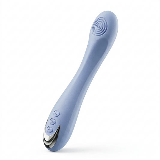Vibrador Insertable y Externo Soft Cute Liso Color Azul