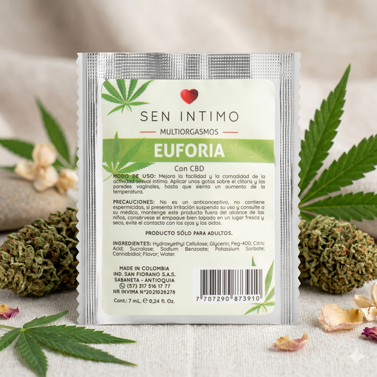 Multiorgasmos Euforia Sen Intimo Lubricante 7ml | Sachet | Sobre
