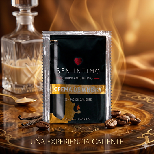 Lubricante Crema de Whisky Caliente Sen Intimo de 7ml | Sachet | Sobre