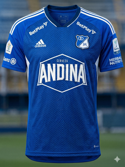 Camiseta Oficial Millonarios FC 2024 - Local Azul | La Piel del Embajador Talla L Ajustada
