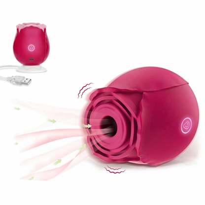 Rosa Lia: Un Abrazo de Placer para tu Clítoris y Pezones con Tecnología de Ondas de Presión | USB | Vibrador |Succionador de clítoris |