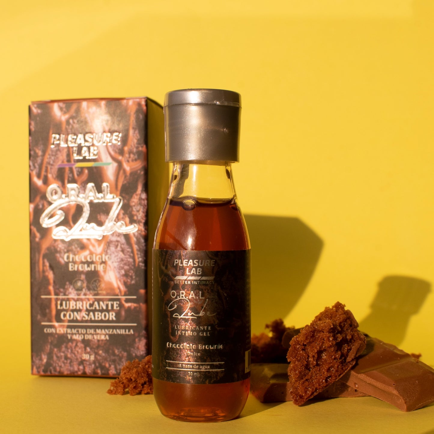 🍫 Lubricante íntimo Sabor Chocolate Brownie 30ml Pleasure Lab