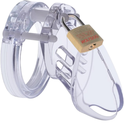 💋 Jaula de Castidad para el Pene | Plástico Transparente con Candado | Control y Sumisión 💋 Male Chastity Cage | Transparent Plastic with Lock | Control & Submission