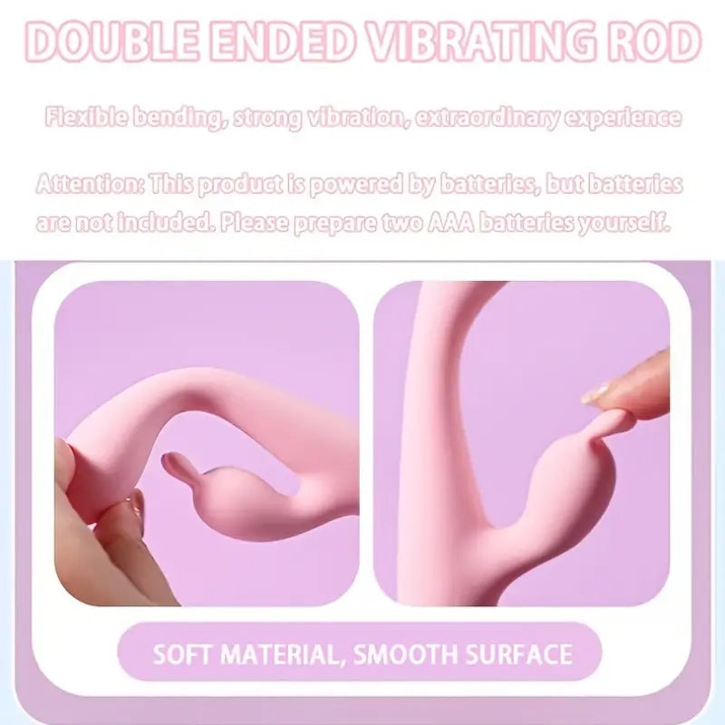 🌸 Vibrador Doble Clitorial y Punto G “Manila” 🌸 “Manila” Double Vibrator – Clitoral & G-Spot Stimulation