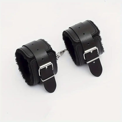 💋 Esposas Eróticas con Peluche – Juego de Dominación y Placer Suave | Correa Firme + Peluche Cómodo | Ajustables 💋 Furry Erotic Handcuffs – Soft Bondage Play | Firm Strap + Plush Comfort | Adjustable