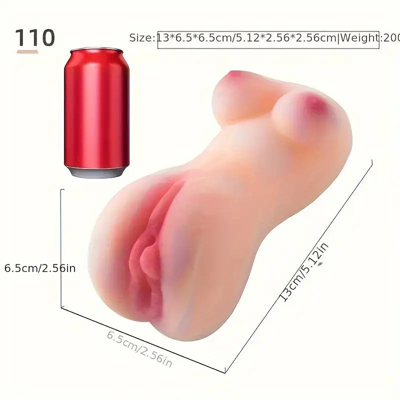 💋 Sandy – Masturbador Realista con Senos y Vagina | Fanta Flesh Ultra Suave | 13 cm Insertables - 💋 Sandy – Realistic Breasts & Vagina Stroker | Ultra-Soft Fanta Flesh | 13 cm Insertable