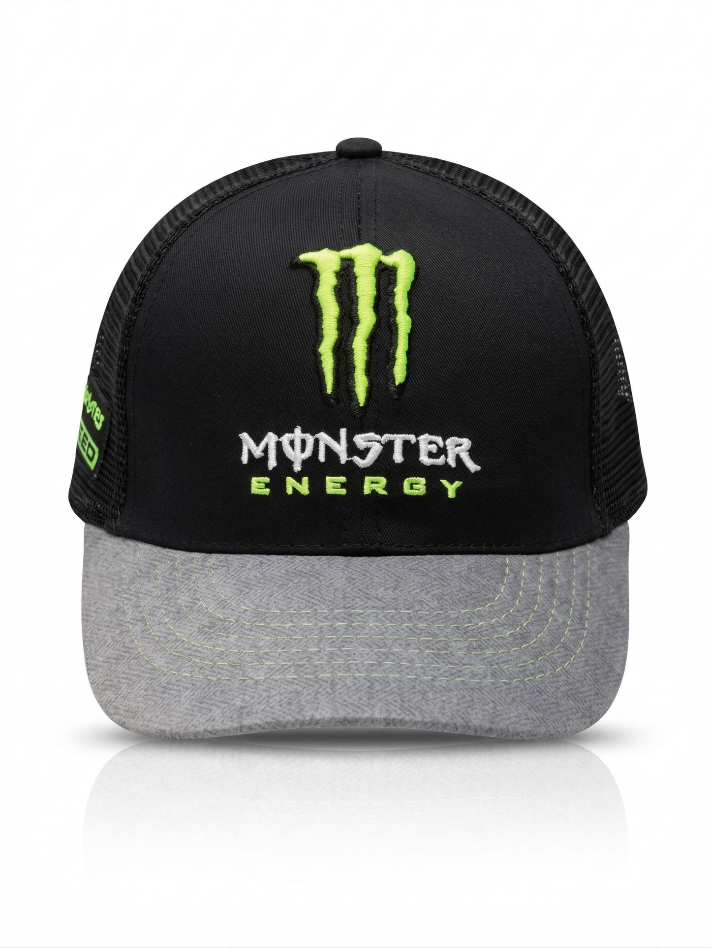 Gorra Monster Energy "Tactical Green" – Visera en Fleece Premium y Malla Transpirable – Edición Deportiva