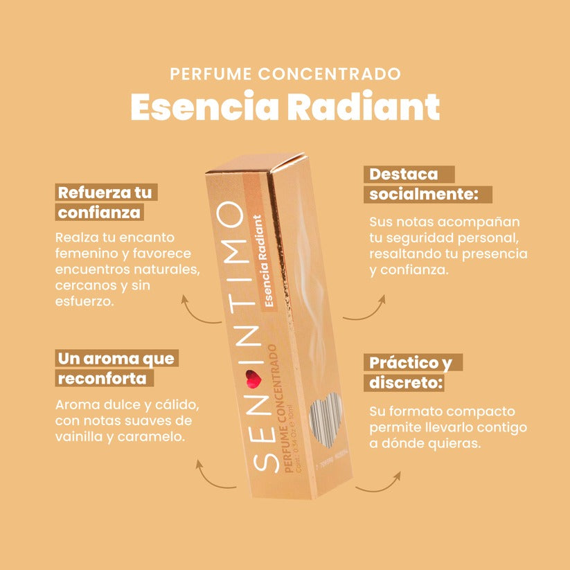 Perfume para mujer esencia Radiant x 10ml Feromonas