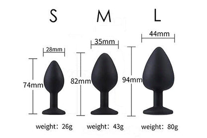 💋 Plug Anal de Silicona con Joya Talla S | Suave, Flexible y Elegante 💋 Silicone Anal Plug with Jewel Size S | Soft, Flexible & Elegant Design