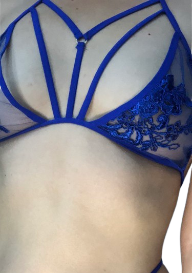 Ricamo Azul Rey Lenceria Femenina