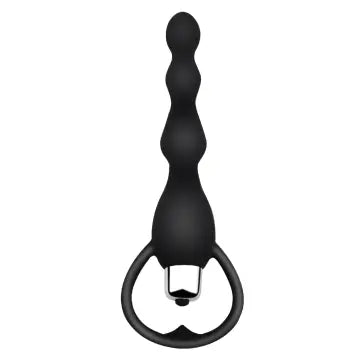 🍑 Vibrador Anal con Anillo Corazón y 3 Velocidades | Silicona Médica | 19 cm - 🍑 Heart-Ring Anal Vibrator | Medical Silicone | 19 cm