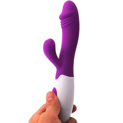 💋 Poseidón – Vibrador Dual Punto G y Clítoris | 30 Modos de Vibración | Silicona Médica | 2 Pilas AAA