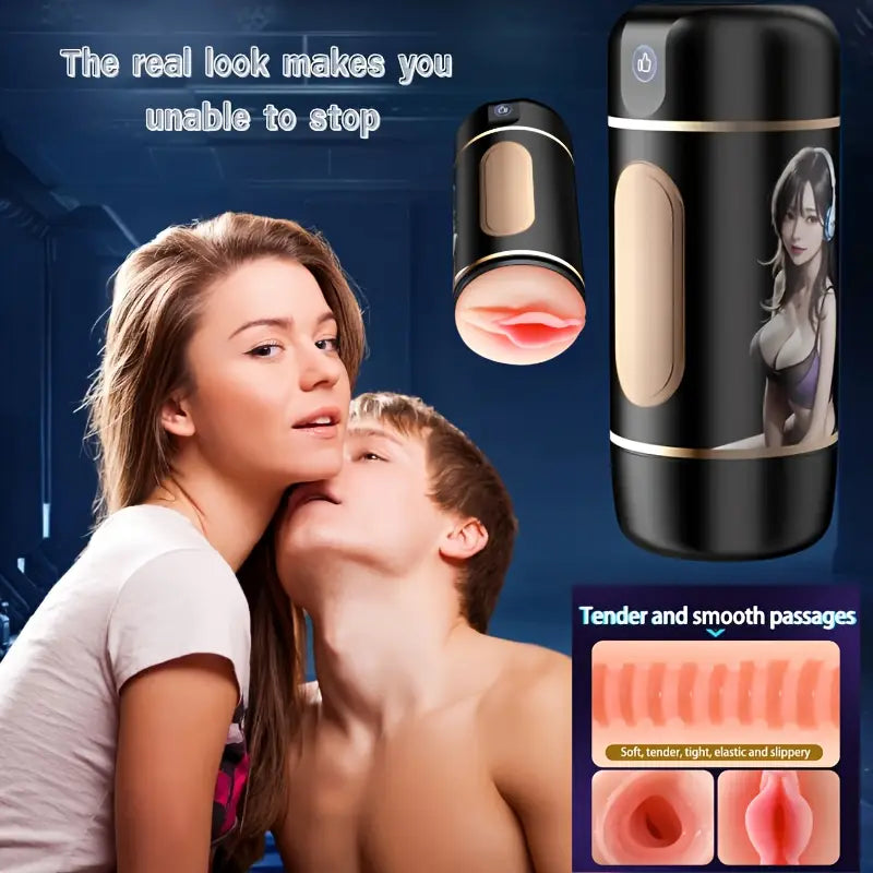 🔥 Masturbador en Taza Negro para Hombre 🔥 Black Cup Male Masturbator