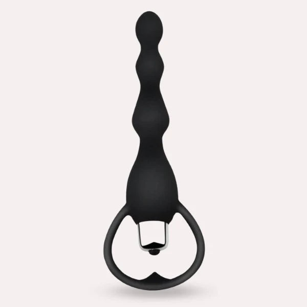 🍑 Vibrador Anal con Anillo Corazón y 3 Velocidades | Silicona Médica | 19 cm - 🍑 Heart-Ring Anal Vibrator | Medical Silicone | 19 cm