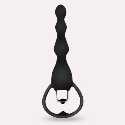 🍑 Vibrador Anal con Anillo Corazón y 3 Velocidades | Silicona Médica | 19 cm - 🍑 Heart-Ring Anal Vibrator | Medical Silicone | 19 cm