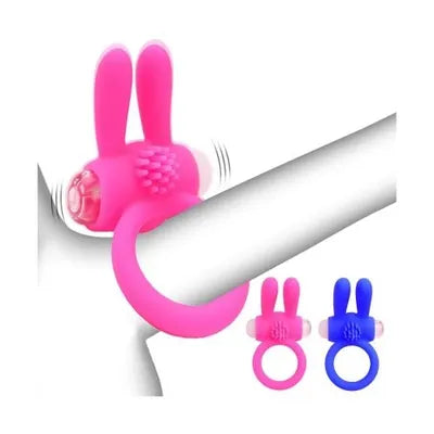 Anillo Rabbit Vibrador | Anillo para Pene con Vibración | Estimulación de Testículos, Clítoris y Punto P | Pilas Incluidas