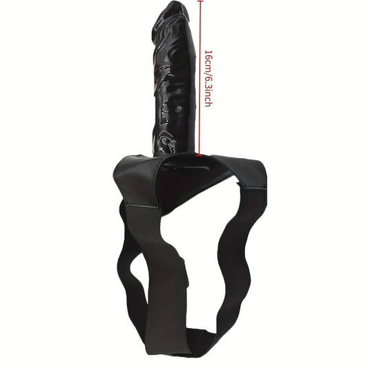 🖤 Funda Pene Discreta con Arnés | Textura Realista | Material TPE Negro 🖤 Realistic Strap-On Sleeve | Discreet Design | Black TPE Material