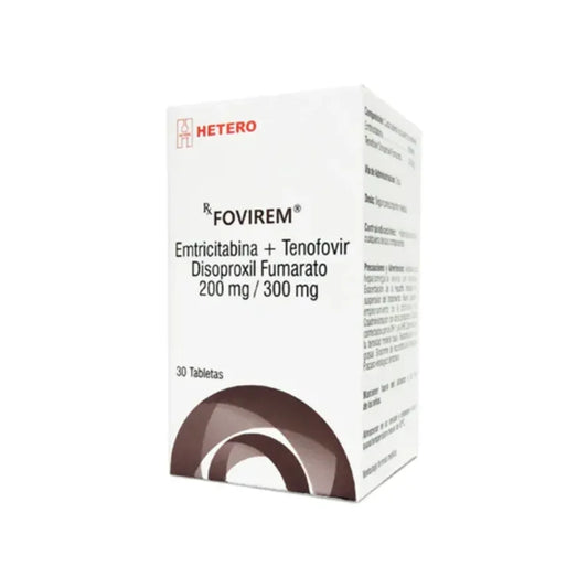 Fovirem 200/300mg Trtamiento pre-exposición de VIH x30