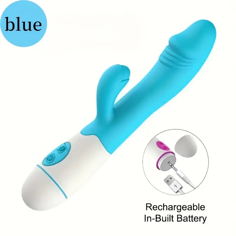 💋 Poseidón – Vibrador Dual Punto G y Clítoris | 30 Modos de Vibración | Silicona Médica | 2 Pilas AAA 💋 Poseidon – Dual G-Spot & Clitoral Vibrator | 30 Vibration Modes | Medical-Grade Silicone | 2 AAA Batteries