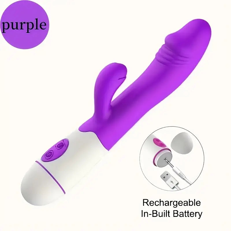 💋 Poseidón – Vibrador Dual Punto G y Clítoris | 30 Modos de Vibración | Silicona Médica | 2 Pilas AAA 💋 Poseidon – Dual G-Spot & Clitoral Vibrator | 30 Vibration Modes | Medical-Grade Silicone | 2 AAA Batteries