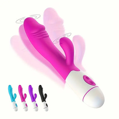💋 Poseidón – Vibrador Dual Punto G y Clítoris | 30 Modos de Vibración | Silicona Médica | 2 Pilas AAA