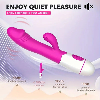 💋 Poseidón USB – Vibrador Dual Punto G y Clítoris | 30 Modos de Vibración | Silicona Médica | Recargable USB