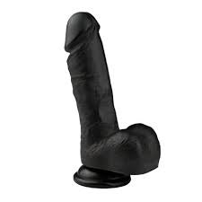 Dildo Richard Negro – 13.5 cm Insertables | Flexible | Con Ventosa y Base Anatómica