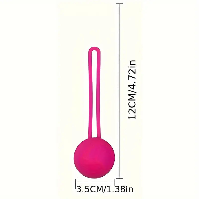 🌸 Bola Kegel Vaginal de Silicona – Fortalece, Estimula y Aumenta el Placer | 12 cm x 3.5 cm | Textura Suave y Lavable🌸 Kegel Vaginal Ball – Strengthen, Stimulate & Enhance Pleasure | 12 cm x 3.5 cm | Soft Silicone, Hand Washable