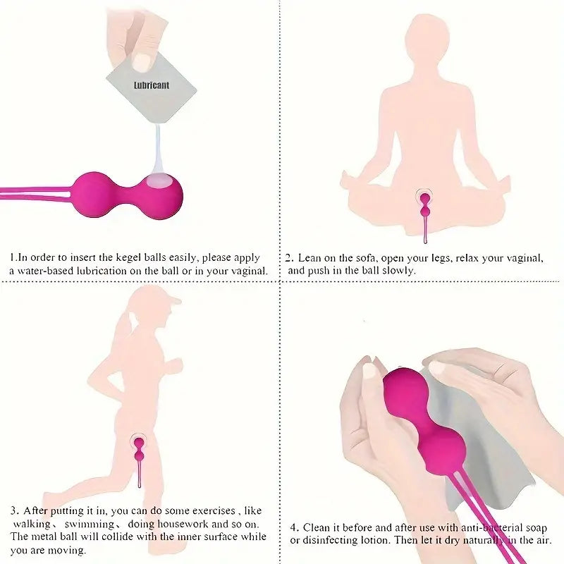 🌸 Bola Kegel Vaginal de Silicona – Fortalece, Estimula y Aumenta el Placer | 12 cm x 3.5 cm | Textura Suave y Lavable🌸 Kegel Vaginal Ball – Strengthen, Stimulate & Enhance Pleasure | 12 cm x 3.5 cm | Soft Silicone, Hand Washable