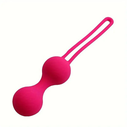 🌸 Bolas Kegel Vaginales Dobles de Silicona – Fortalece, Estimula y Aumenta el Placer | 16 cm x 3.5 cm | Textura Suave y Lavable 🌸 Double Kegel Vaginal Balls – Strengthen, Stimulate & Enhance Pleasure | 16 cm x 3.5 cm | Soft Silicone, Hand Washable