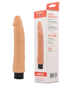 💋 Kieran – Dildo Vibrador Realista | 20 cm x 5 cm | Color Piel | TPR + ABS | Resistente a Salpicaduras 💋 Kieran – Realistic Vibrating Dildo | 20 cm x 5 cm | Skin Tone | TPR + ABS | Splash-Resistant