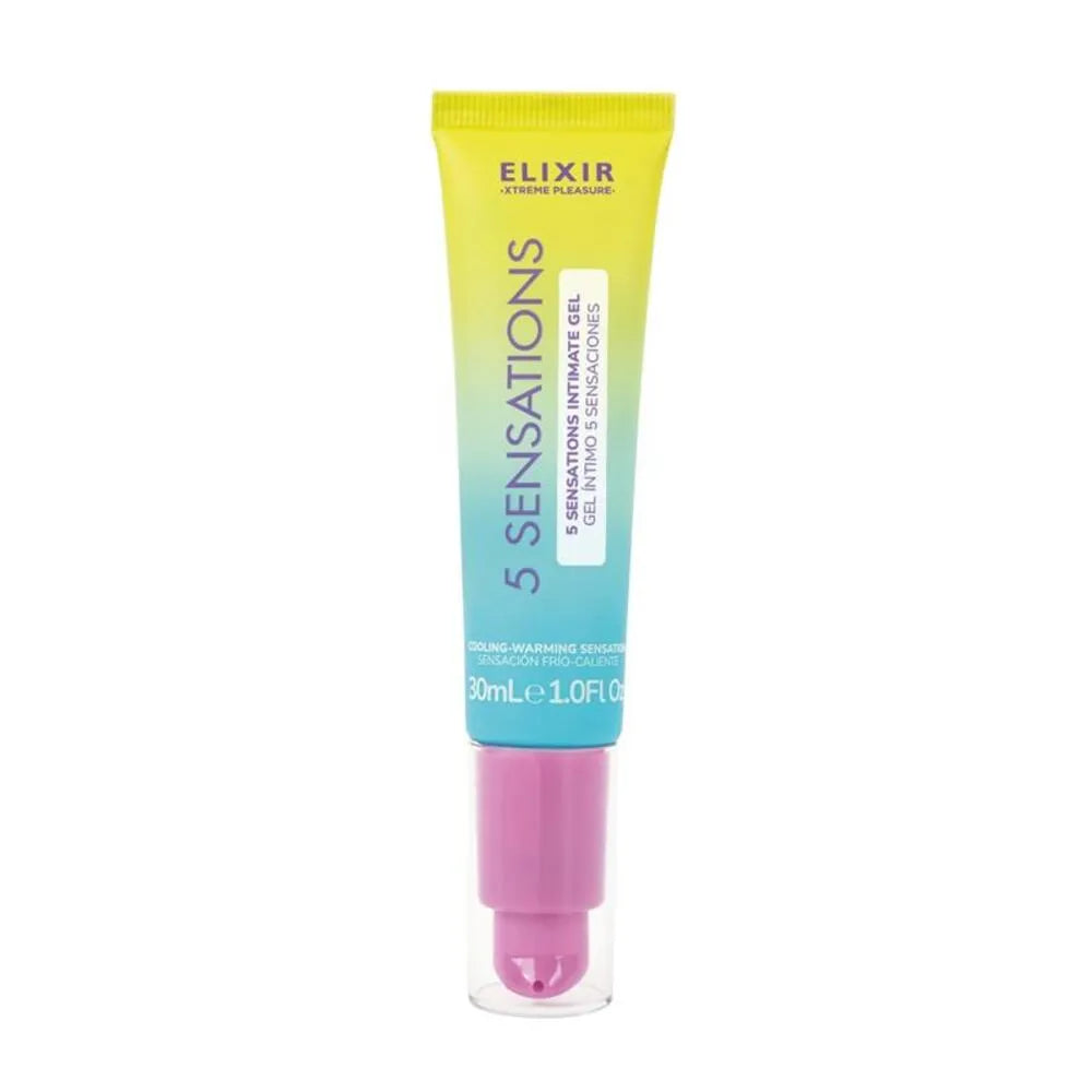 Elixir 5 Sensations Frío - Caliente - Besable - Calmante - Lubricación de larga duración 30ml