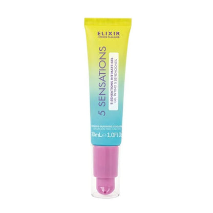 Elixir 5 Sensations Frío - Caliente - Besable - Calmante - Lubricación de larga duración 30ml