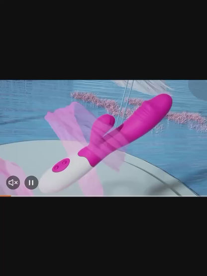 💋 Poseidón – Vibrador Dual Punto G y Clítoris | 30 Modos de Vibración | Silicona Médica | 2 Pilas AAA