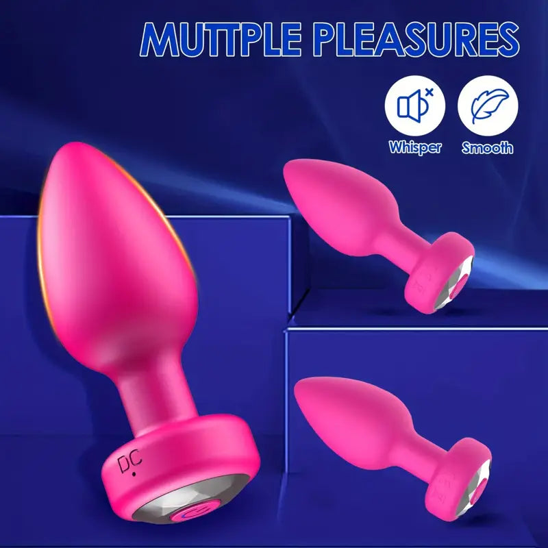 🍑 Plug Anal Vibrador César – 10 Frecuencias | Control Remoto | Textura Smooth | Motor HighTech | Silencioso y Discreto - 🍑 César Vibrating Anal Plug – 10 Vibration Modes | Remote Control | Smooth Texture | HighTech Motor | Quiet & Discreet