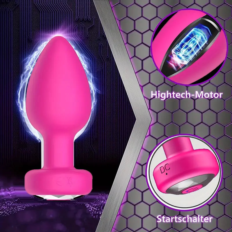 🍑 Plug Anal Vibrador César – 10 Frecuencias | Control Remoto | Textura Smooth | Motor HighTech | Silencioso y Discreto - 🍑 César Vibrating Anal Plug – 10 Vibration Modes | Remote Control | Smooth Texture | HighTech Motor | Quiet & Discreet